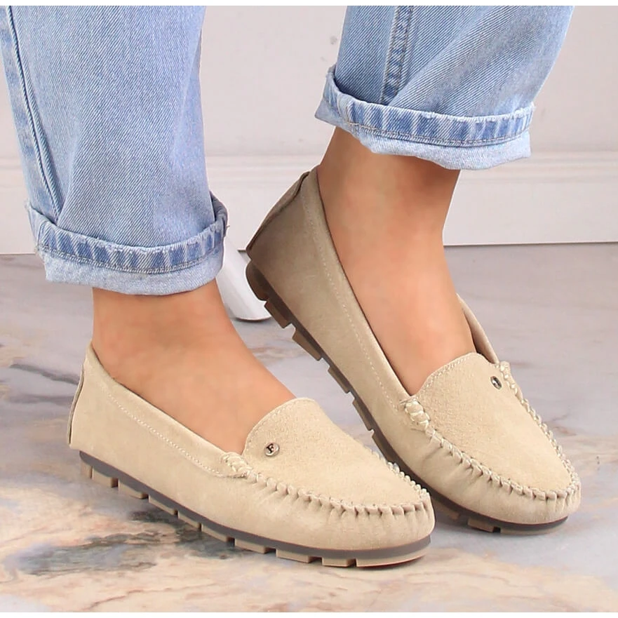 Mocassins Femme En Cuir Beige Filippo DP2037 – Image 4