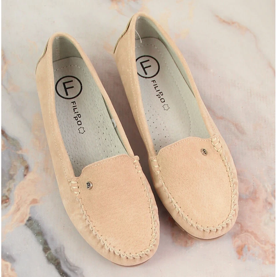 Mocassins Femme En Cuir Beige Filippo DP2037 – Image 7