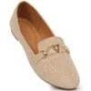 Mocassins Femme En Daim Beige Vinceza 2227