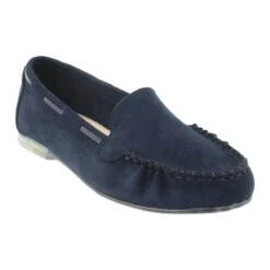 Mocassins Femme En Daim Sergio Leone 722 Bleu Marine