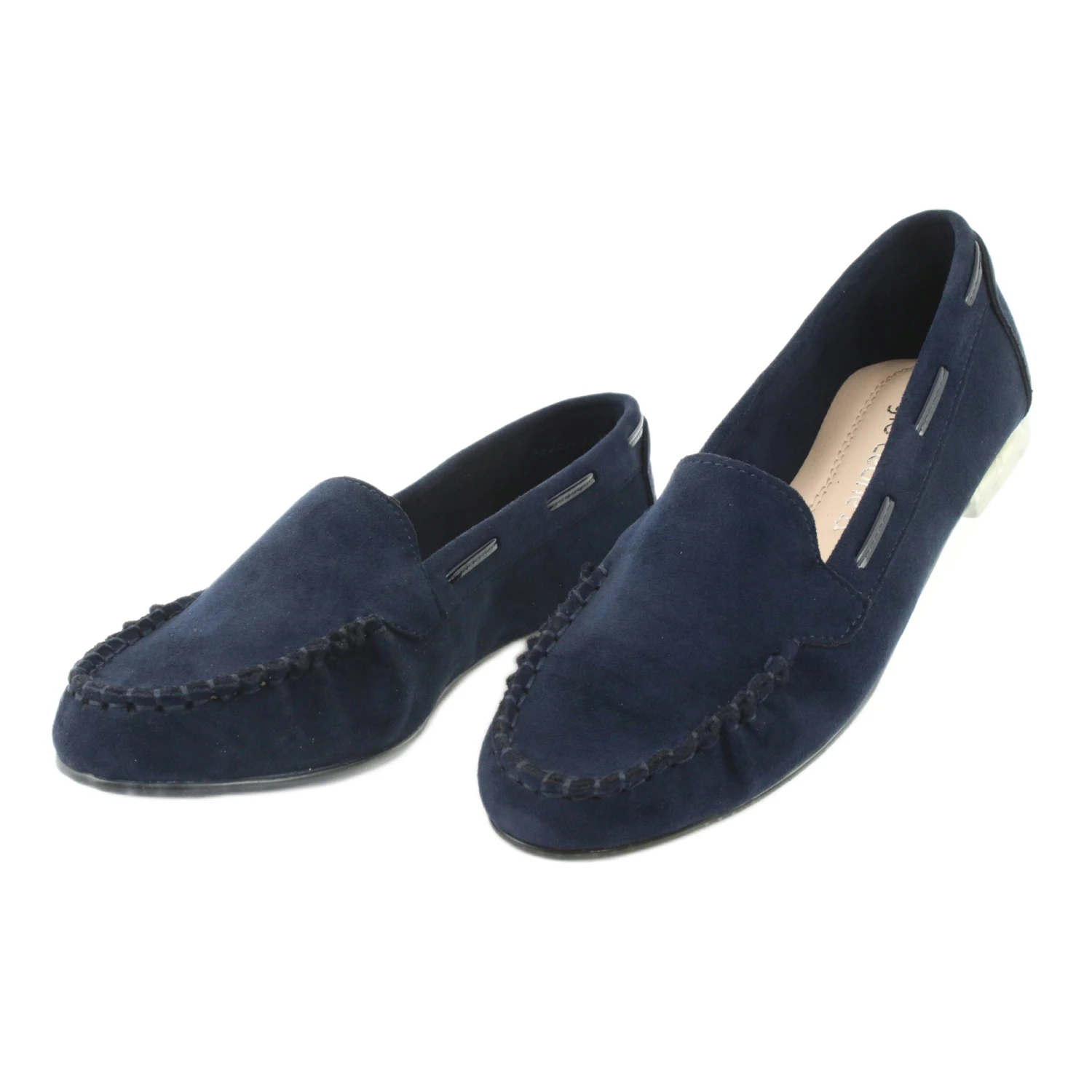 Mocassins Femme En Daim Sergio Leone 722 Bleu Marine – Image 3