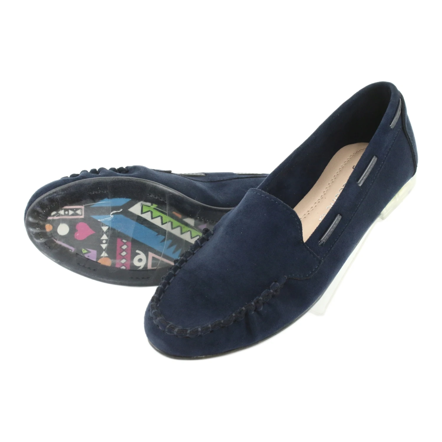 Mocassins Femme En Daim Sergio Leone 722 Bleu Marine – Image 5