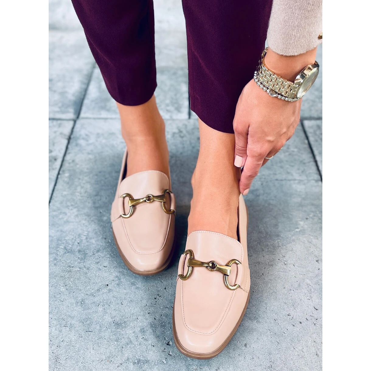 Mocassins Femme Jonna Kaki Beige – Image 2