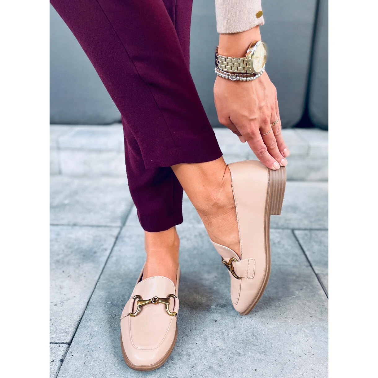 Mocassins Femme Jonna Kaki Beige – Image 3