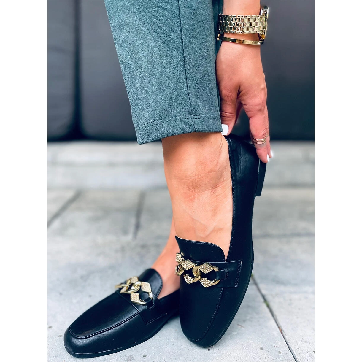 Mocassins Femme Mauve Noir Le Noir – Image 2