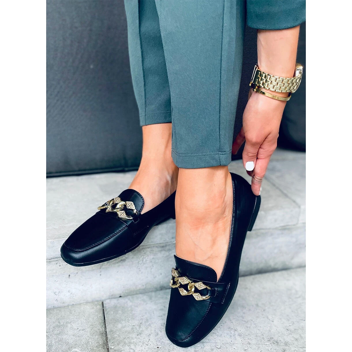 Mocassins Femme Mauve Noir Le Noir – Image 3