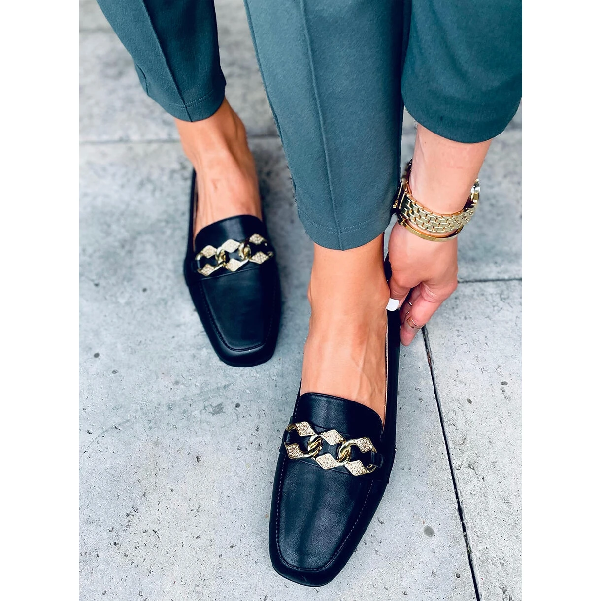 Mocassins Femme Mauve Noir Le Noir – Image 5