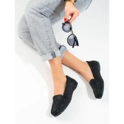 Mocassins Femme Vinceza En Cuir Noir Le Noir