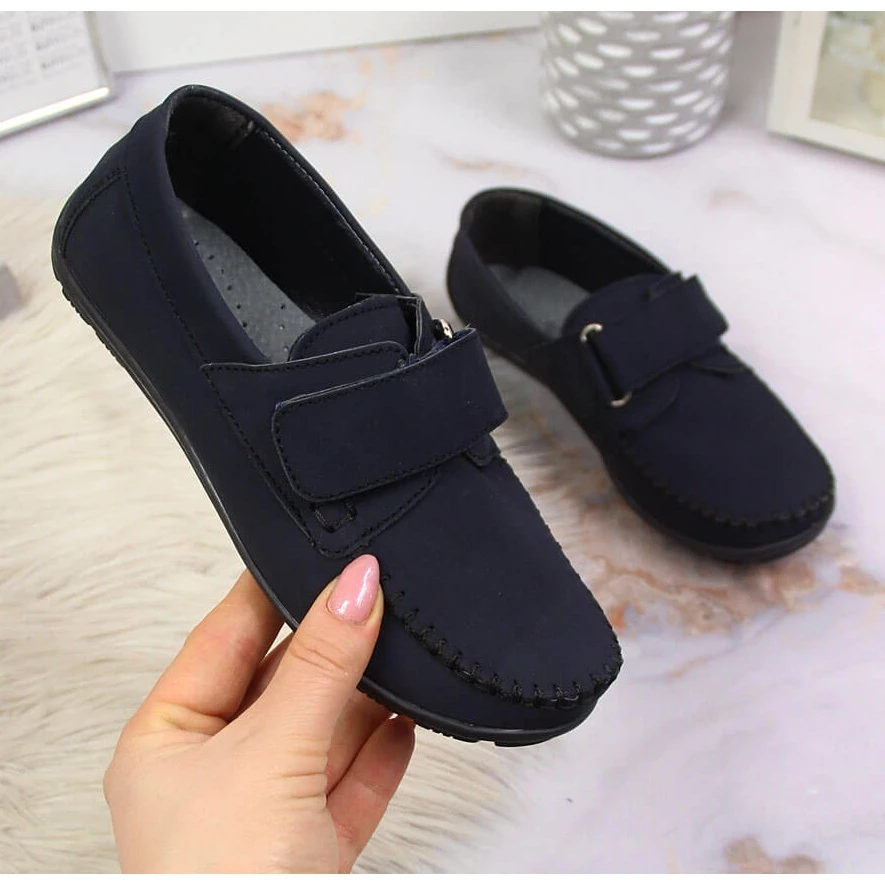 Mocassins Garçon à Scratch Bleu Marine Kornecki 6804