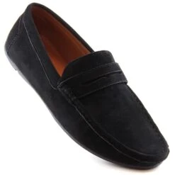 Mocassins Homme En Daim Noir McKeylor 2259 Le Noir