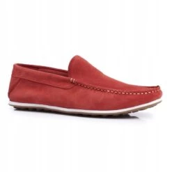 Mocassins Homme GOE Nubuck Rouge FF1N3055