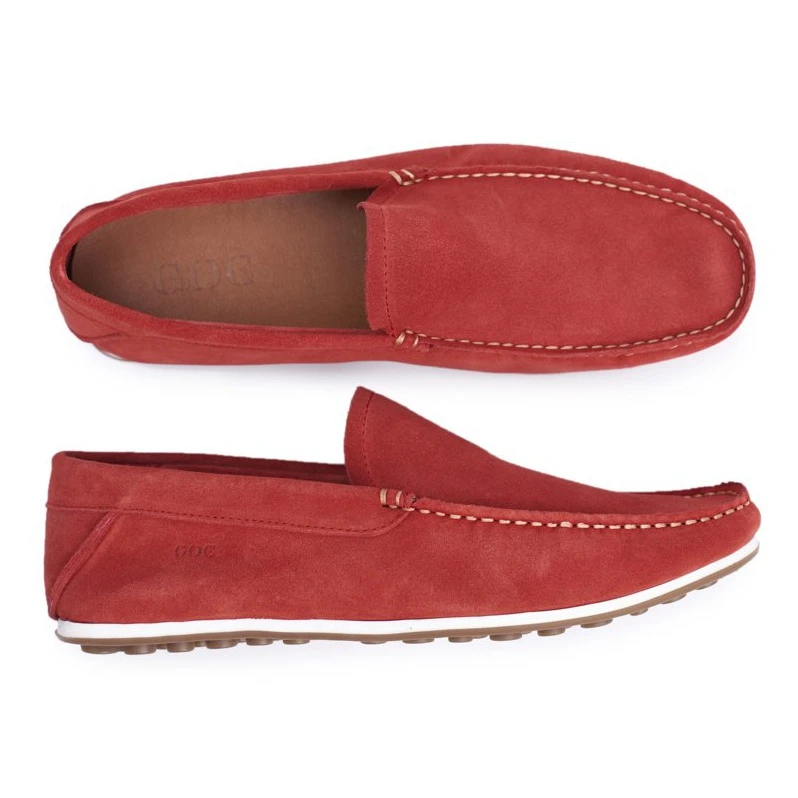 Mocassins Homme GOE Nubuck Rouge FF1N3055 – Image 4