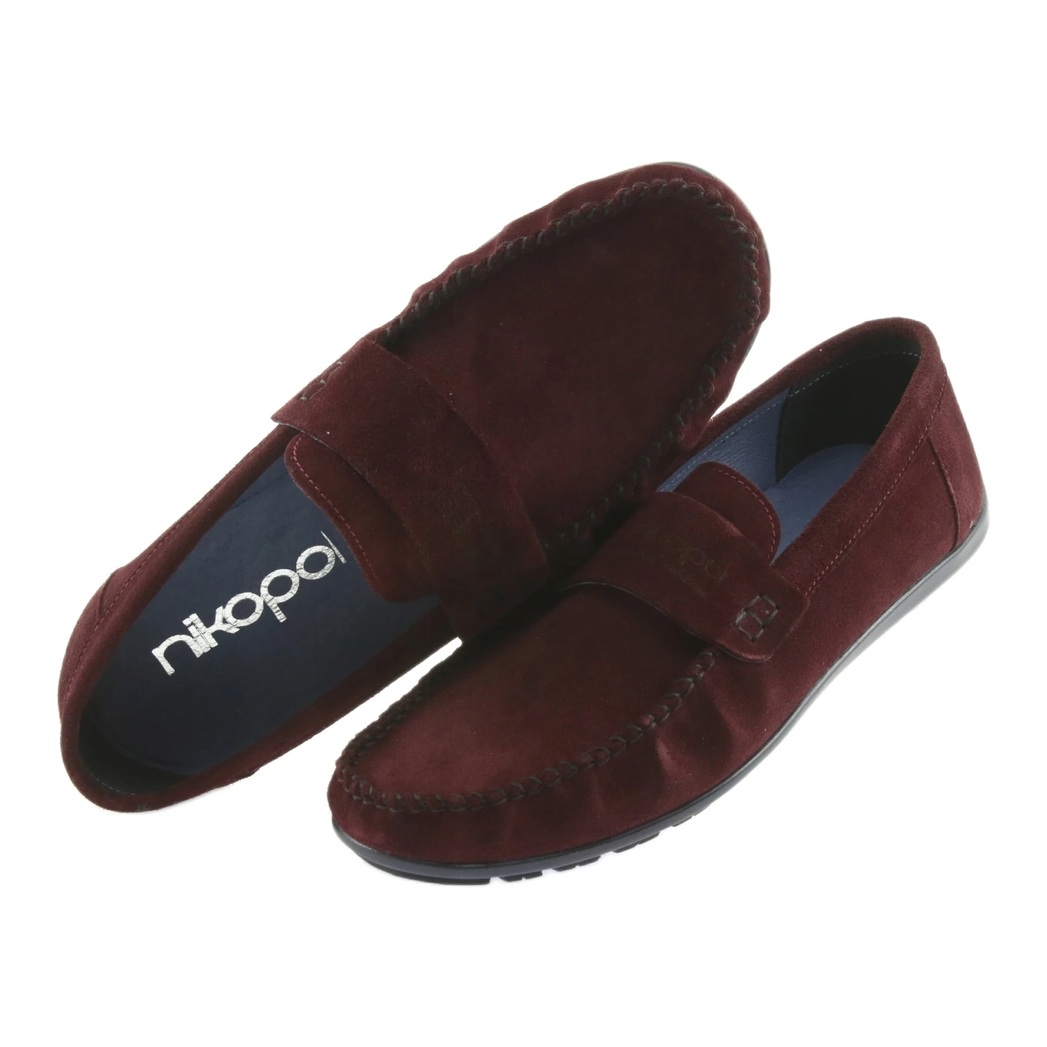 Mocassins Marron Nikopol 1688 Rouge â Image 4