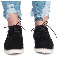 Mocassins Noirs à Franges De Crushing Hard Le Noir