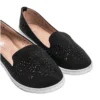 Mocassins Noirs Ajourés Avec Oxyde De Zirconium Brianna Le Noir