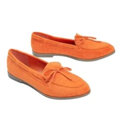 Mocassins Orange En éco-suède Kierra