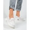 Mocassins Plateforme Shelovet Femme Blancs Blanche