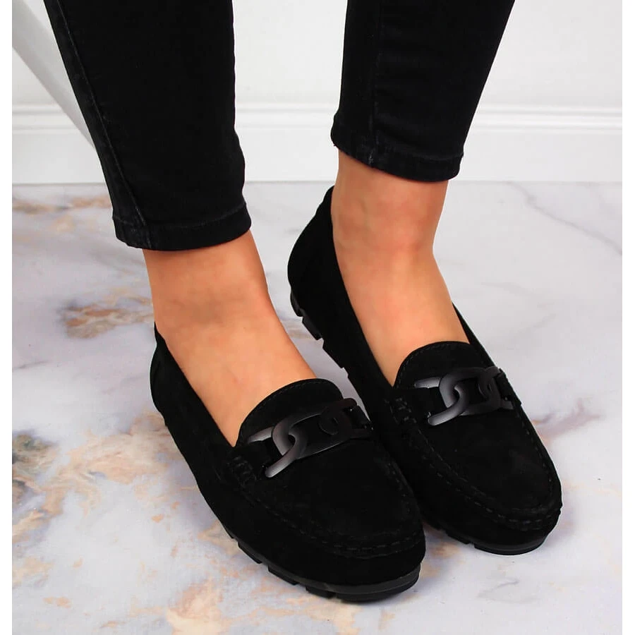 Mocassins Plats Femme Cuir Noir Filippo DP3630 Le Noir – Image 6