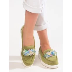 Mocassins Pour Femmes Sur La Plate-forme Shelovet Vert