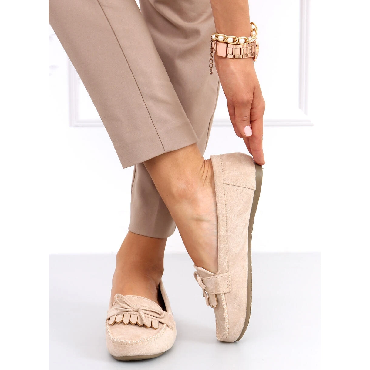 Mocassins Quest Beiges Pour Femmes – Image 3