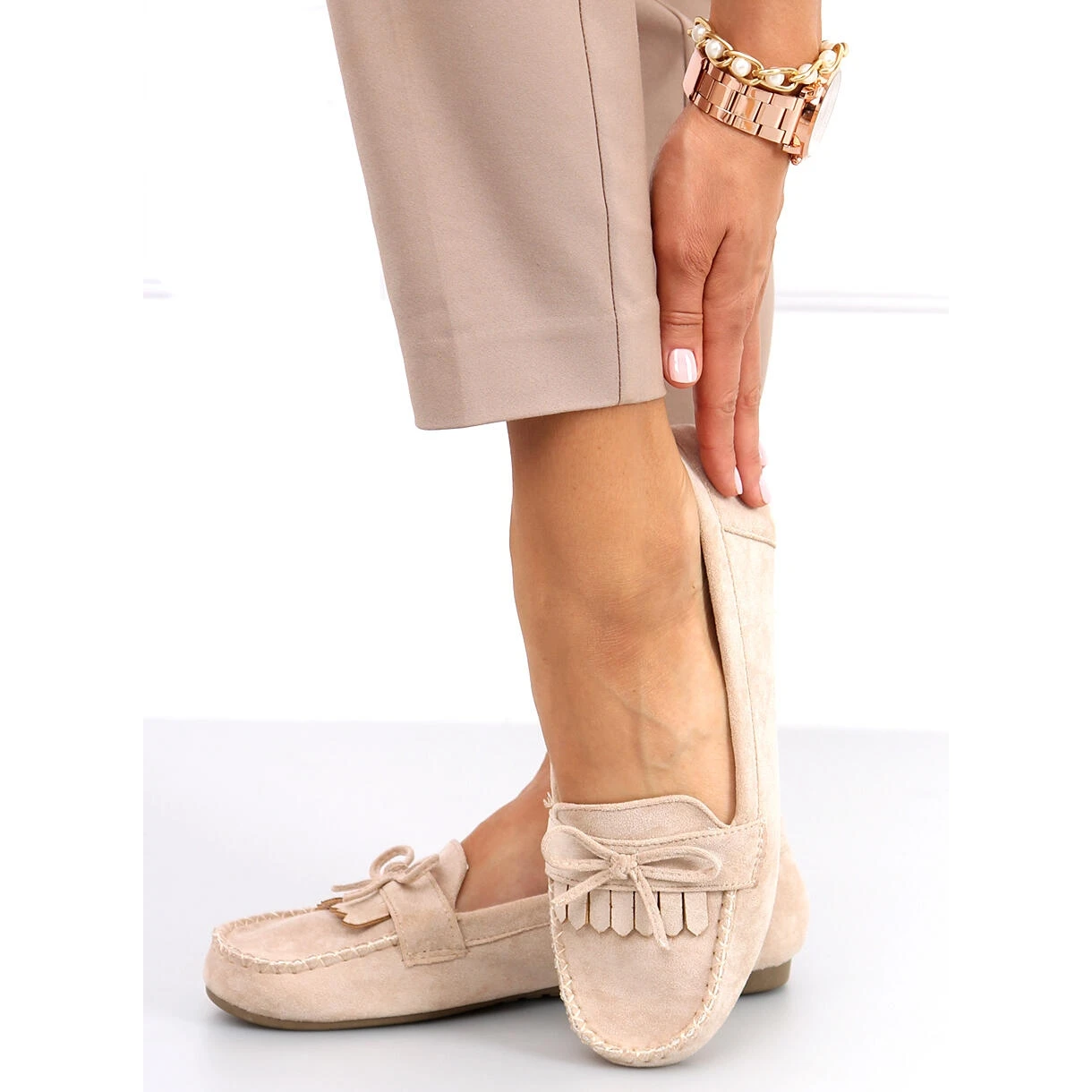 Mocassins Quest Beiges Pour Femmes – Image 4