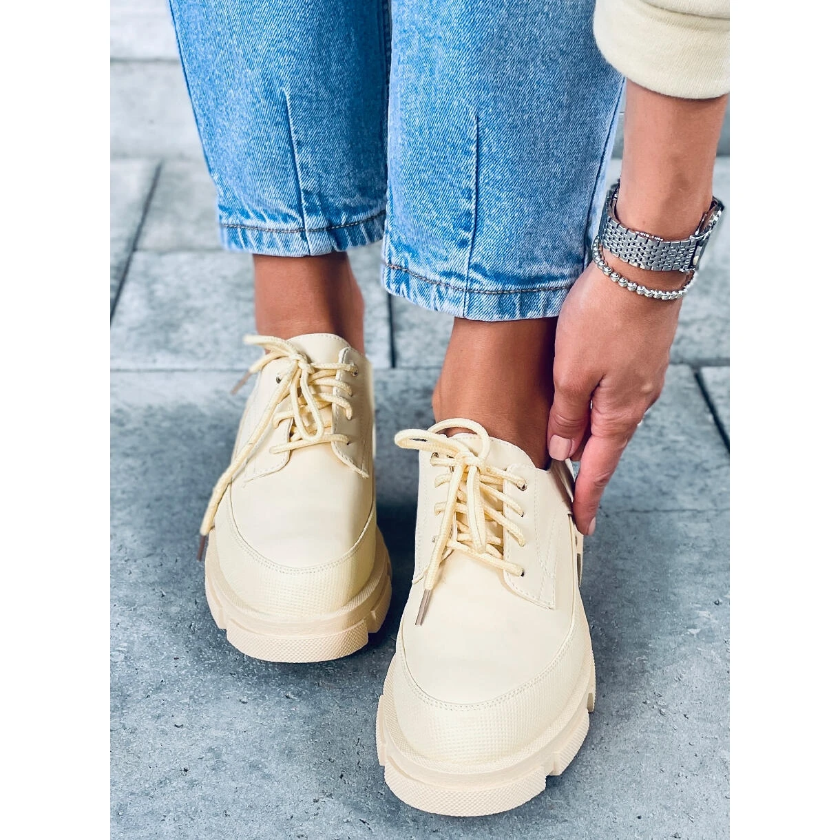 Mocassins Semelle Haute Unna Jaune