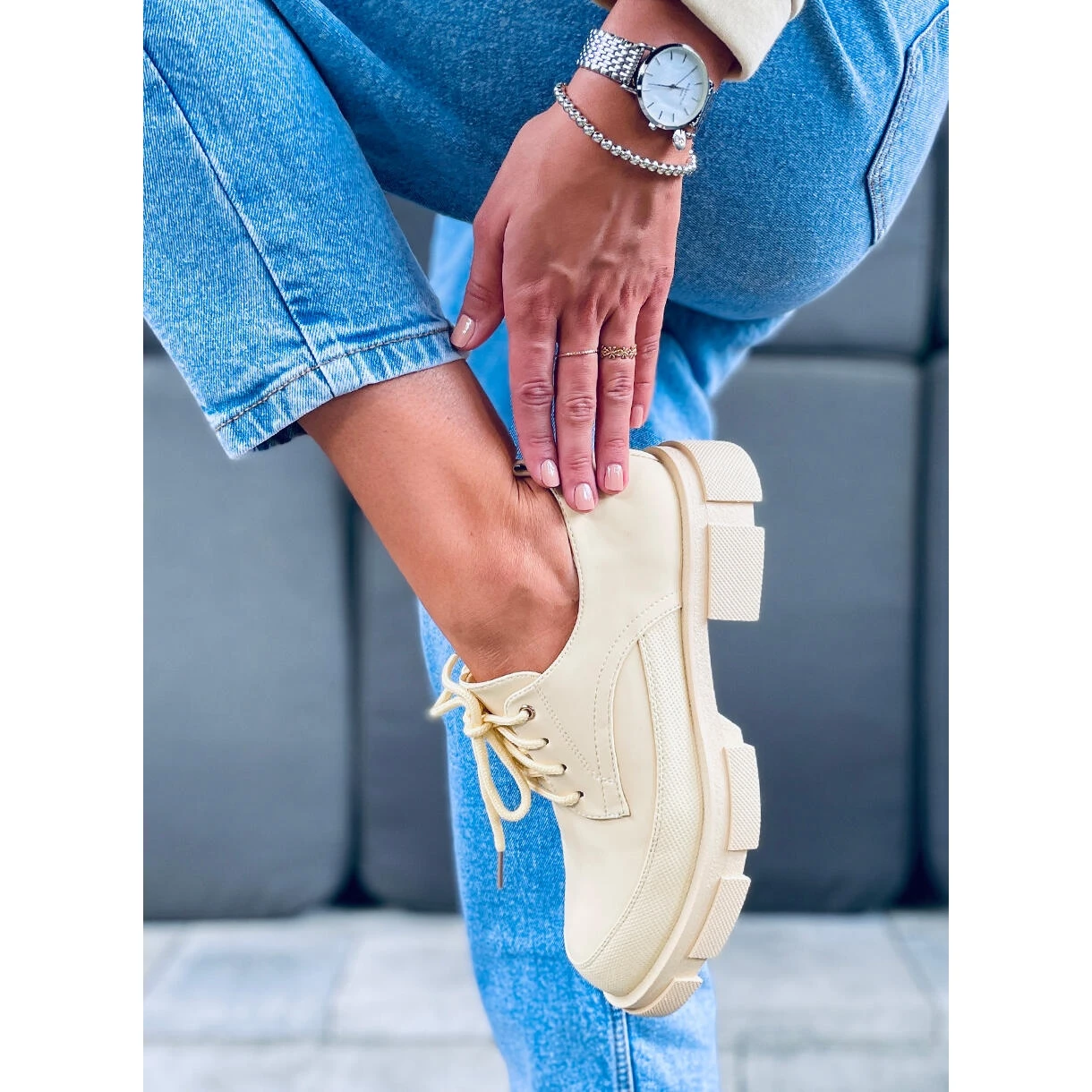 Mocassins Semelle Haute Unna Jaune – Image 4