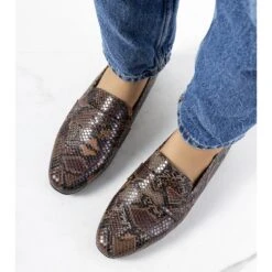Mocassins Serpents Marron Brun Le Noir