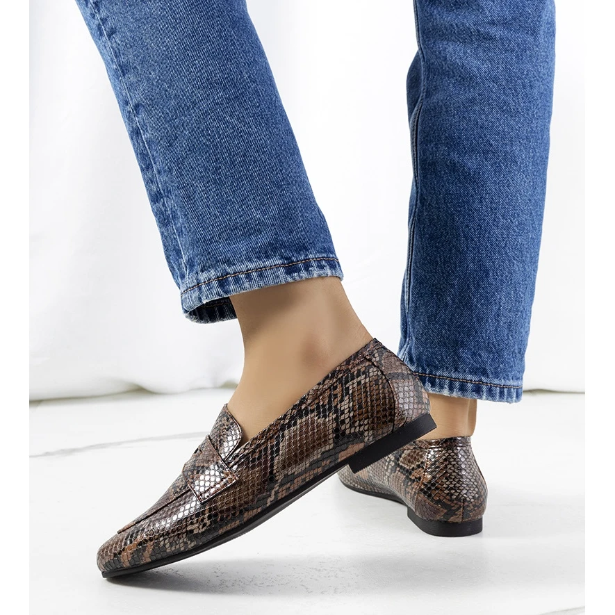 Mocassins Serpents Marron Brun Le Noir – Image 3