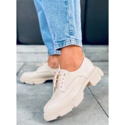 Mocassins Sur Semelle Haute Unna Beige