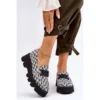 Mocassins Sur Une Plateforme Massive Laura Messi 2601 Noir Et Blanc Blanche Le Noir