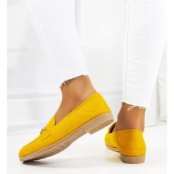 Mocassins Talon Plat Aniria Jaune