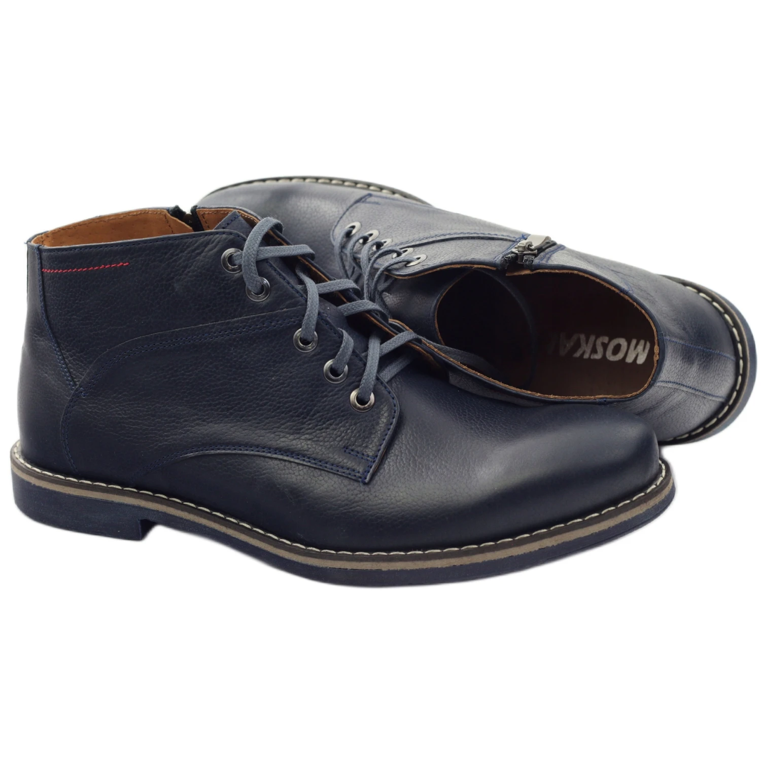 Moskała Boots à Fermeture éclair TM-1 Bleu Marine – Image 4