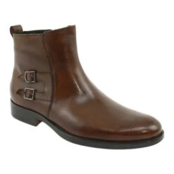 Moskała Bottines En Cuir Mosaïque Brun
