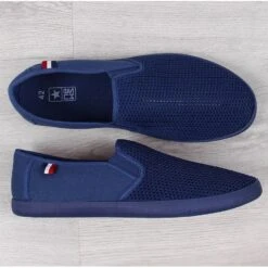 News Baskets à Enfiler Bleu Marine Ajourées Pour Homme