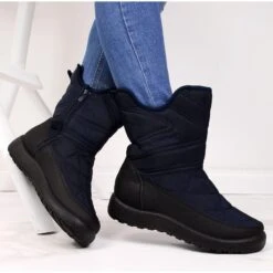 News Bottes De Neige Imperméables Pour Femme, Bleu Marine