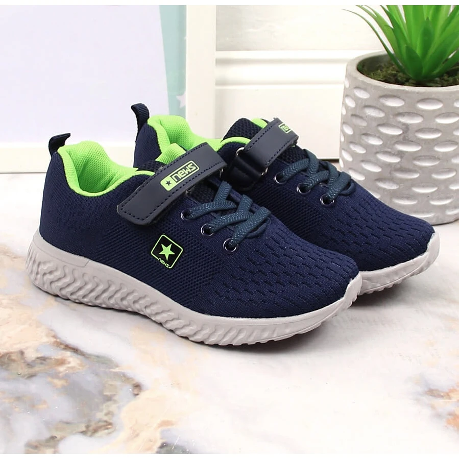 News Chaussures De Sport Pour Enfants Avec Velcro, Bleu Marine – Image 3