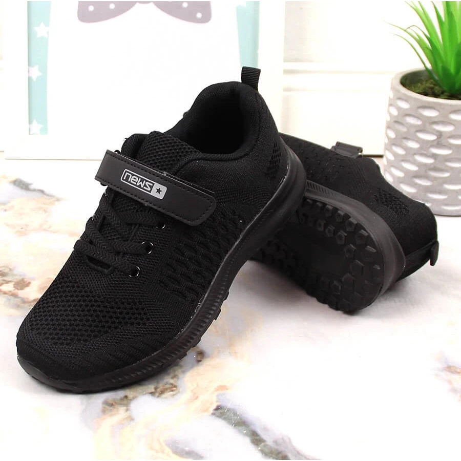 NEWS Chaussures De Sport Pour Enfants Noir Clair Le Noir – Image 5