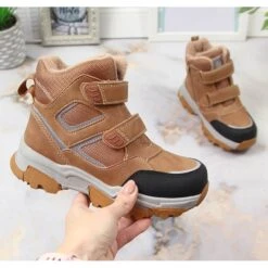 News Chaussures D'hiver Garçon Isolées En Laine De Mouton Chameau Brun Le Noir Multicolore