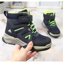 News Chaussures Garçon Isolées En Laine De Mouton Bleu Marine Le Noir Vert