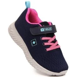 News Chaussures Sport Résille Bleu Marine Fille