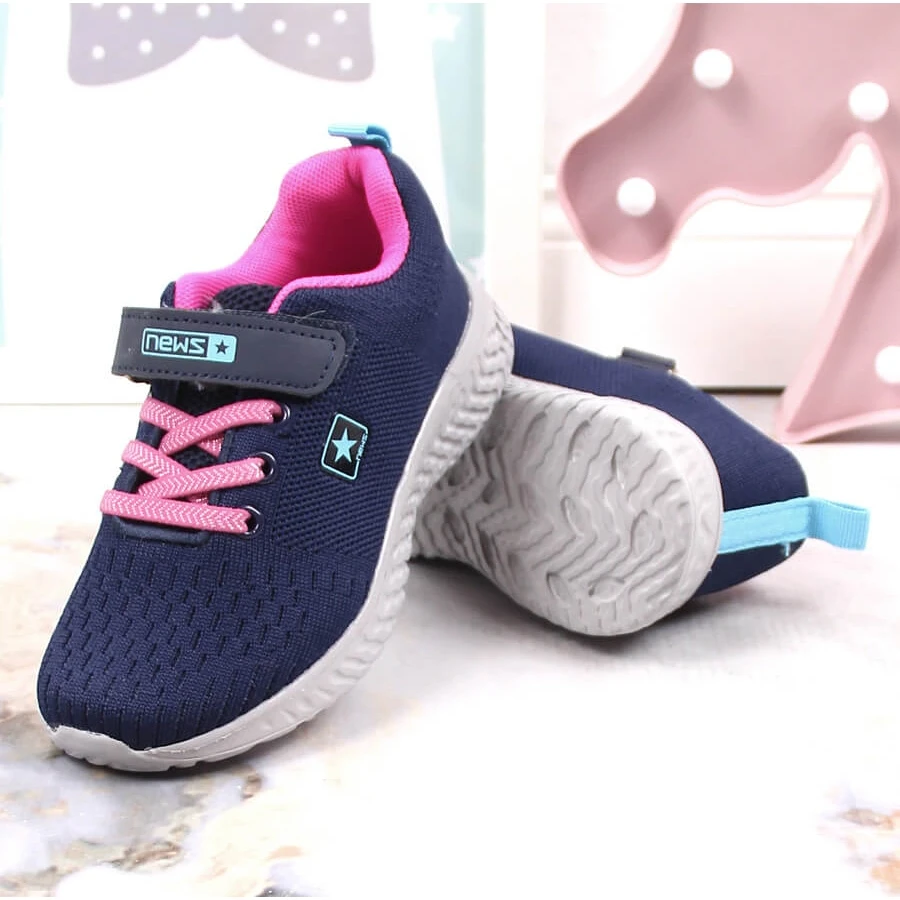 News Chaussures Sport Résille Bleu Marine Fille – Image 5