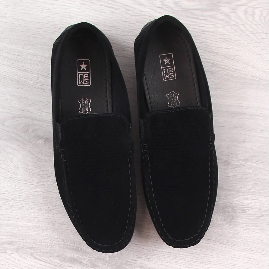 News Mocassins Ajourés Homme 4873 En Daim Noir Ajouré Le Noir – Image 3