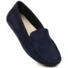 News Mocassins Femme En Daim Bleu Marine