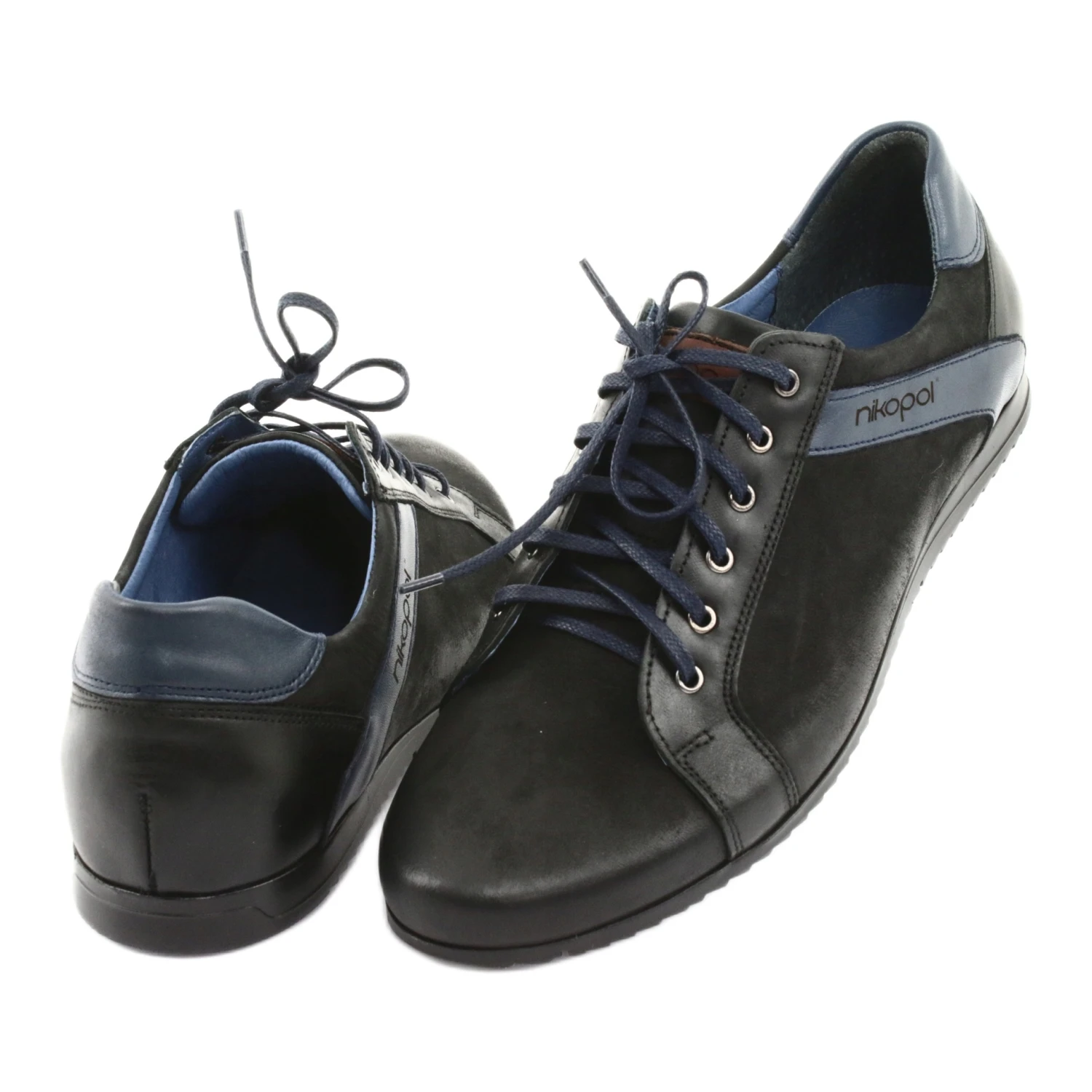 Nikopol Chaussures De Sport Pour Hommes Le Noir Bleu Marin – Image 4