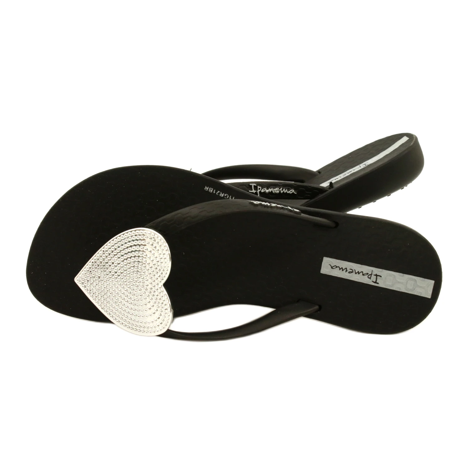 Noir MAXI FASHION Kids Ipanema 82598 Chaussons Noirs Le Noir Argent – Image 4