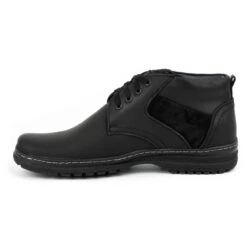 Olivier Bottes D'hiver En Cuir Pour Hommes 219GT Noir Le Noir