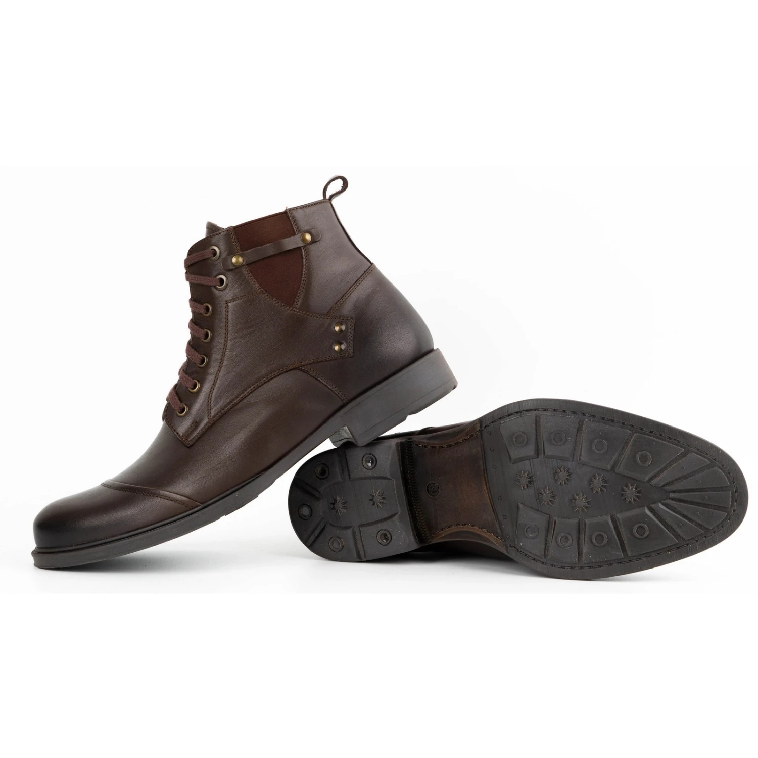 Olivier Bottes D'hiver En Cuir Pour Hommes 7005KB Marron Brun – Image 6