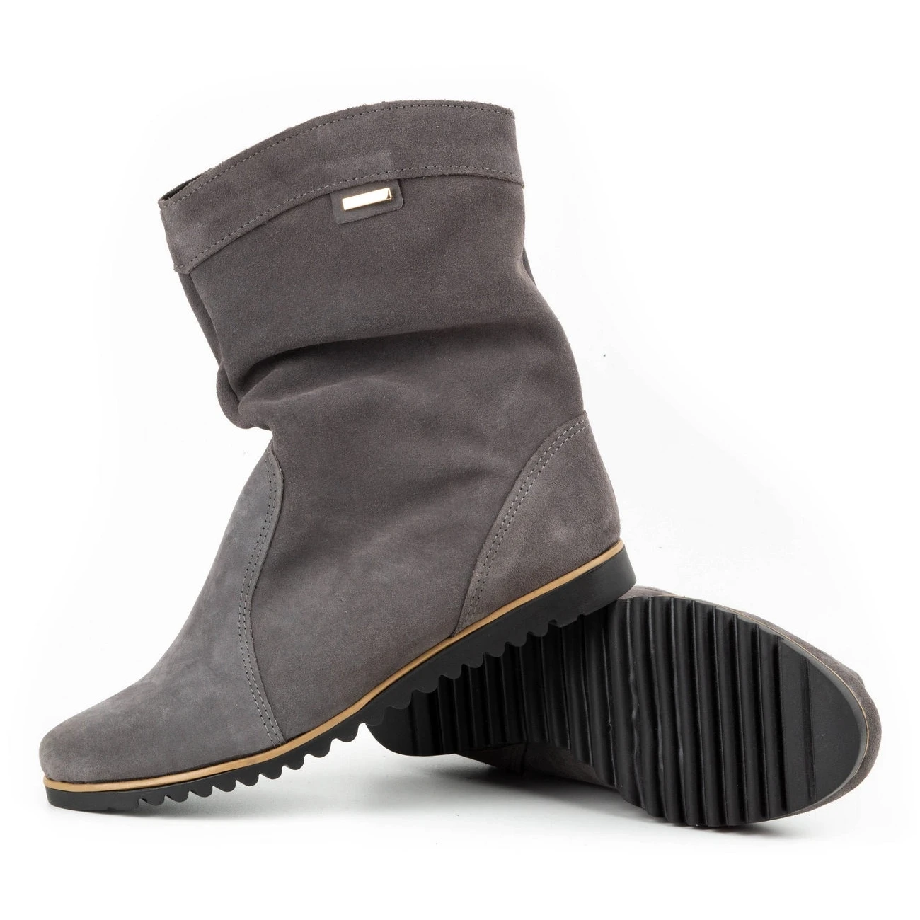 Olivier Bottes En Cuir Chaudes Gris Foncé Emi – Image 3