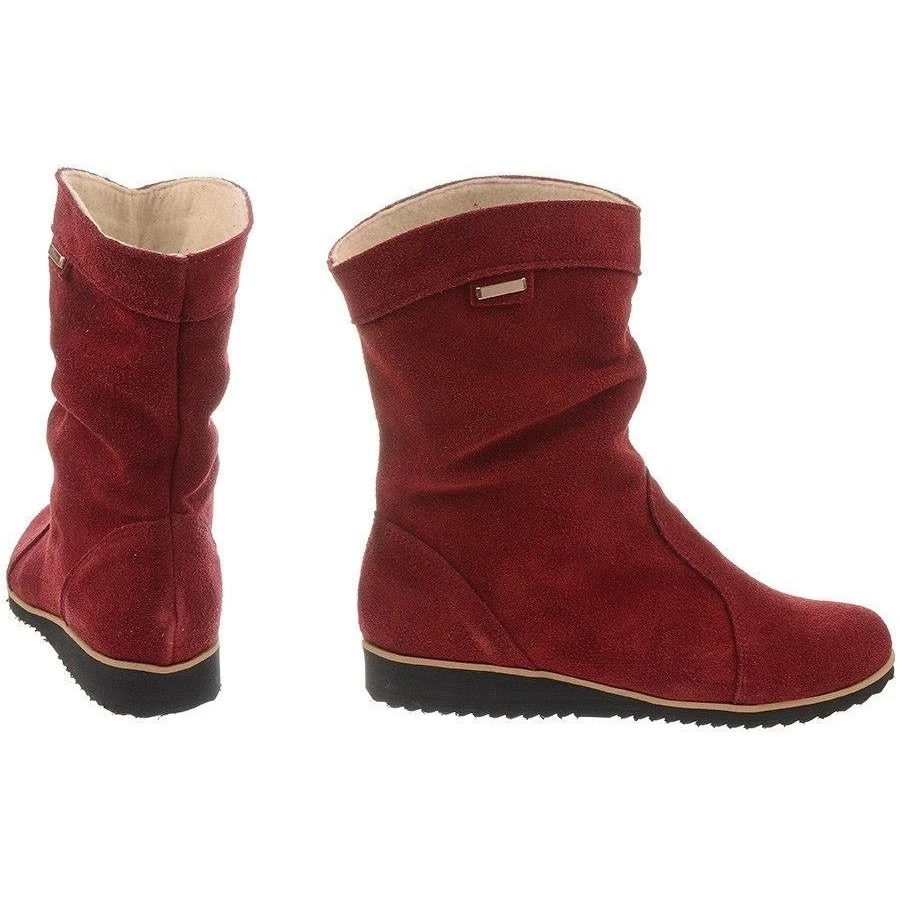 Olivier Bottes En Cuir Réchauffées Par Emi Bordeaux Rouge – Image 5